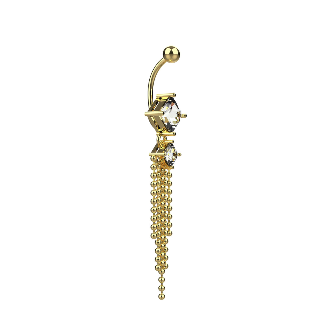 Belly button piercing jewelry – dainty dangling chain