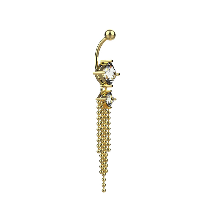 Belly button piercing jewelry – dainty dangling chain