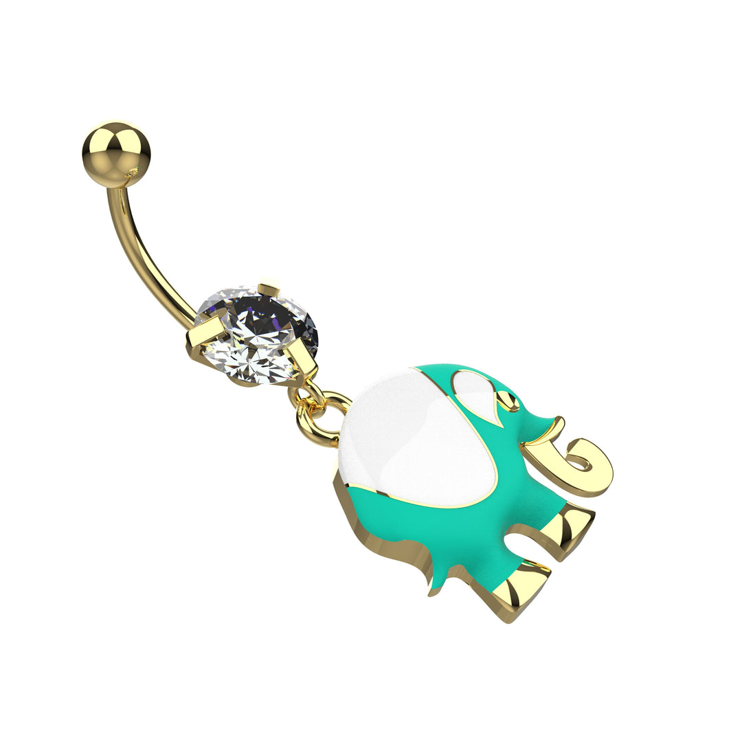 Animal belly ring – elephant navel piercing