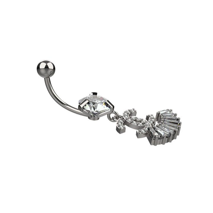 Floating navel ring – Chanel-inspired style