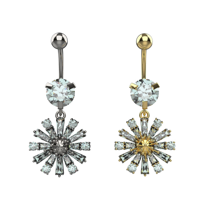 Gold belly ring – classic navel piercing jewelry