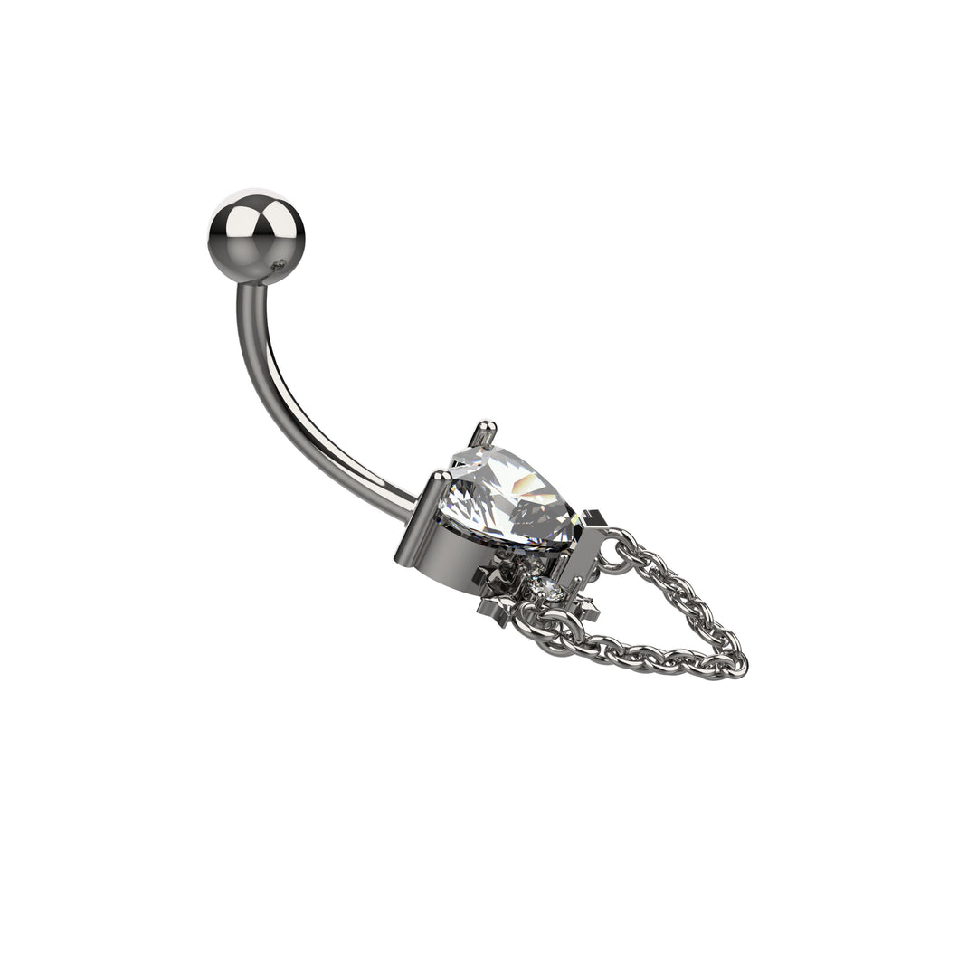 Modern Piercing Style – Floating Navel Belly Ring