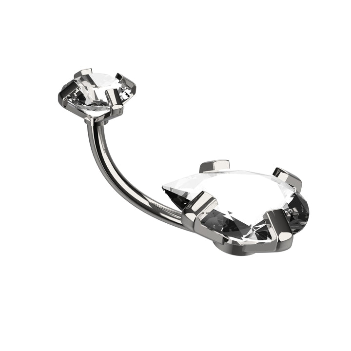 Dainty gold navel ring