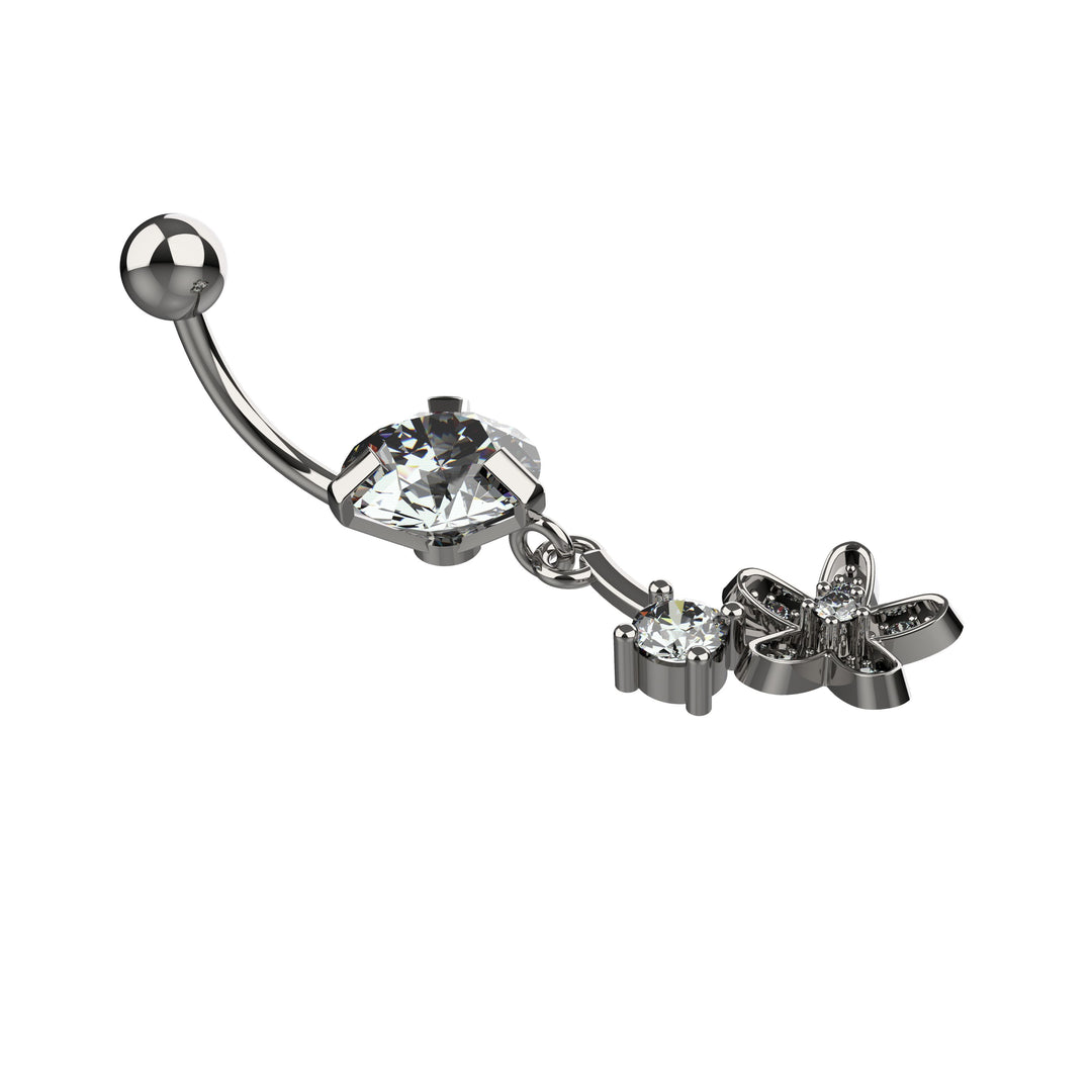 Lightweight gold navel jewelry for women piercing