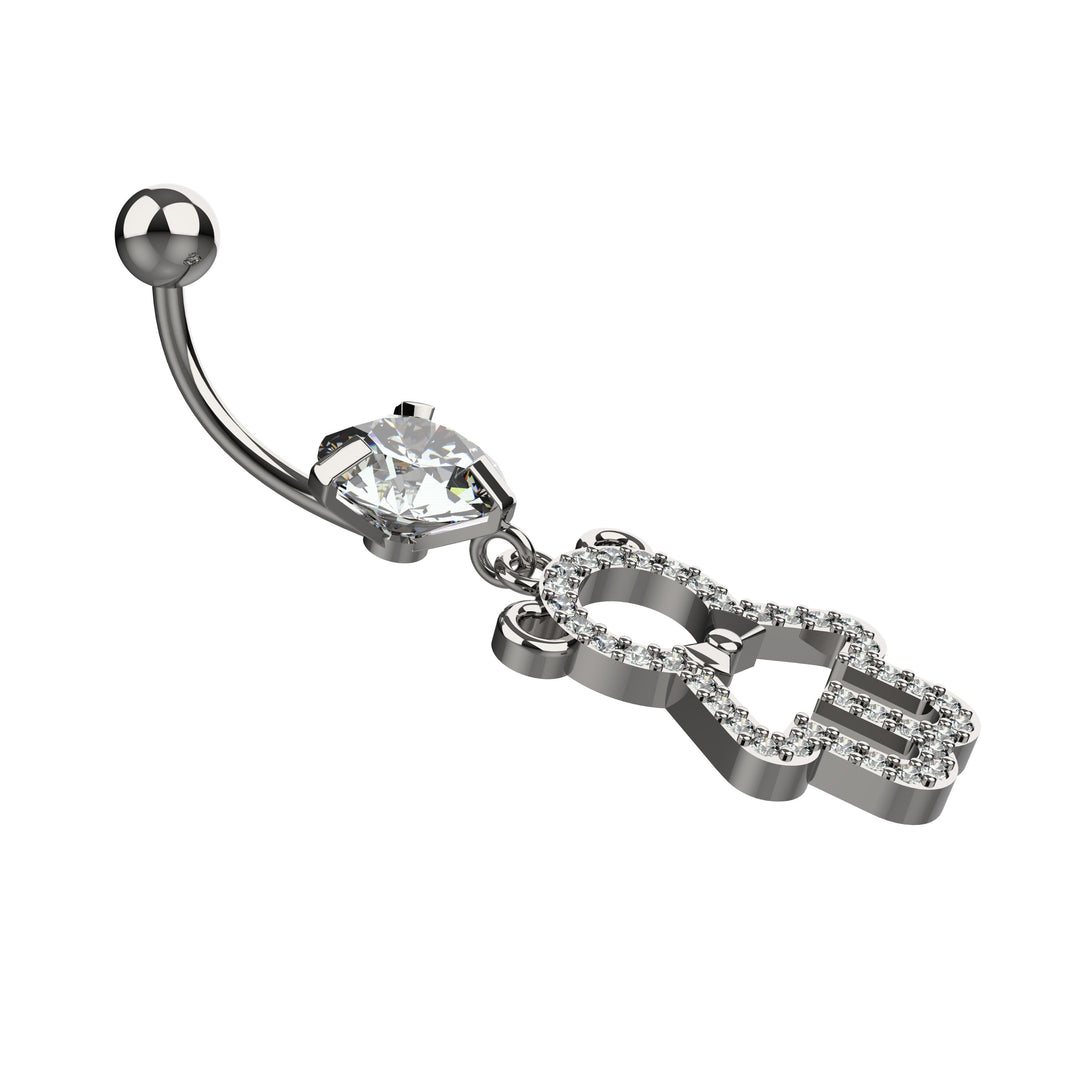 Gold Belly Ring Piercing – Elegant Navel Jewelry