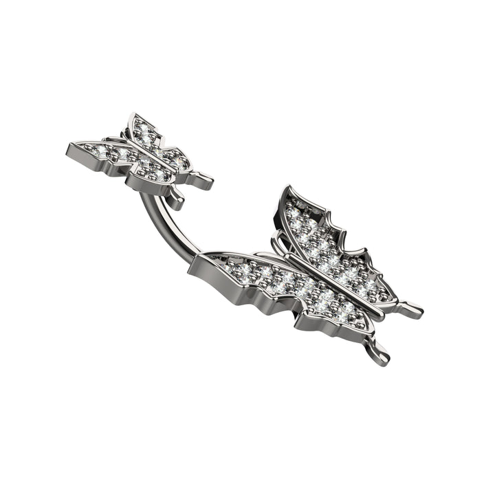 Elegant belly button ring piercing for women