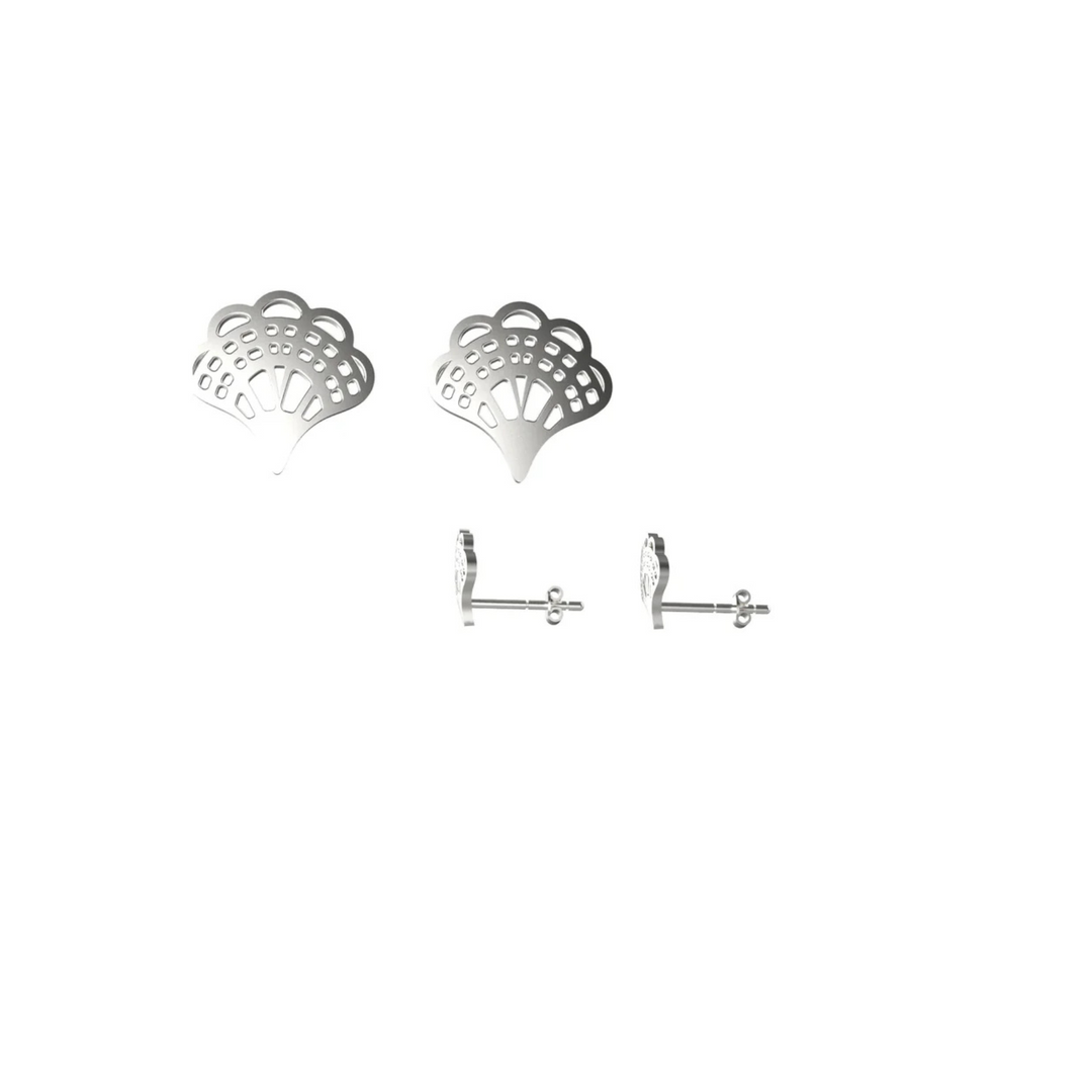 Tiny seashell earrings – coastal gold plated jewelry