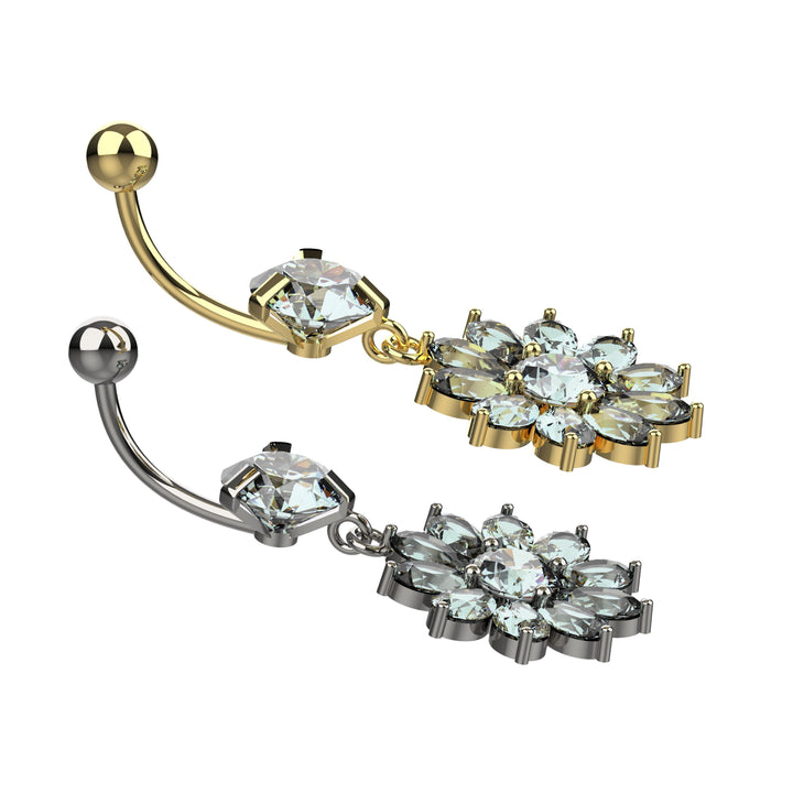 Floating belly piercing ring – modern jewelry