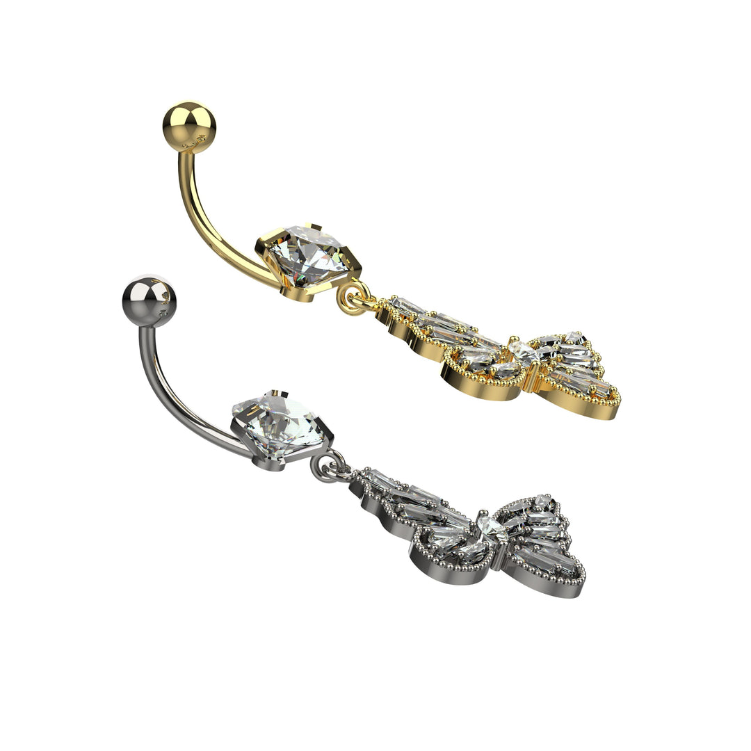 Gold & Silver Belly Ring – Elegant Belly Button Jewelry
