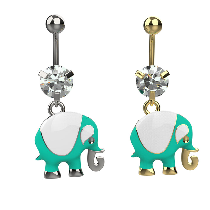Belly button jewelry – elephant charm design