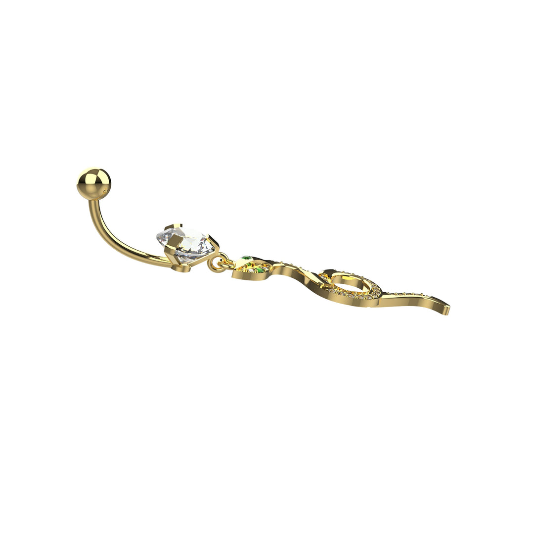 Animal belly button ring – snake design style