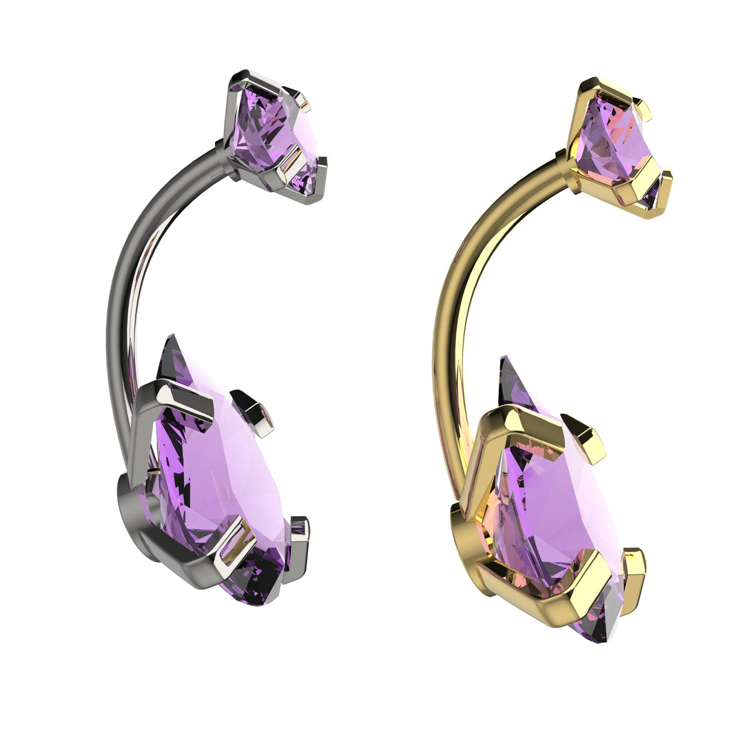 Lightweight gold navel jewelry dainty style