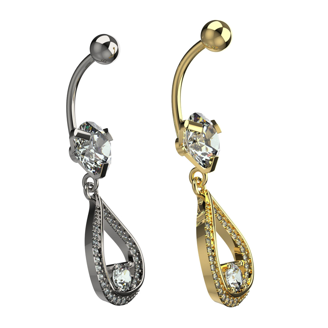 Dainty Silver & Gold Belly Button Jewelry