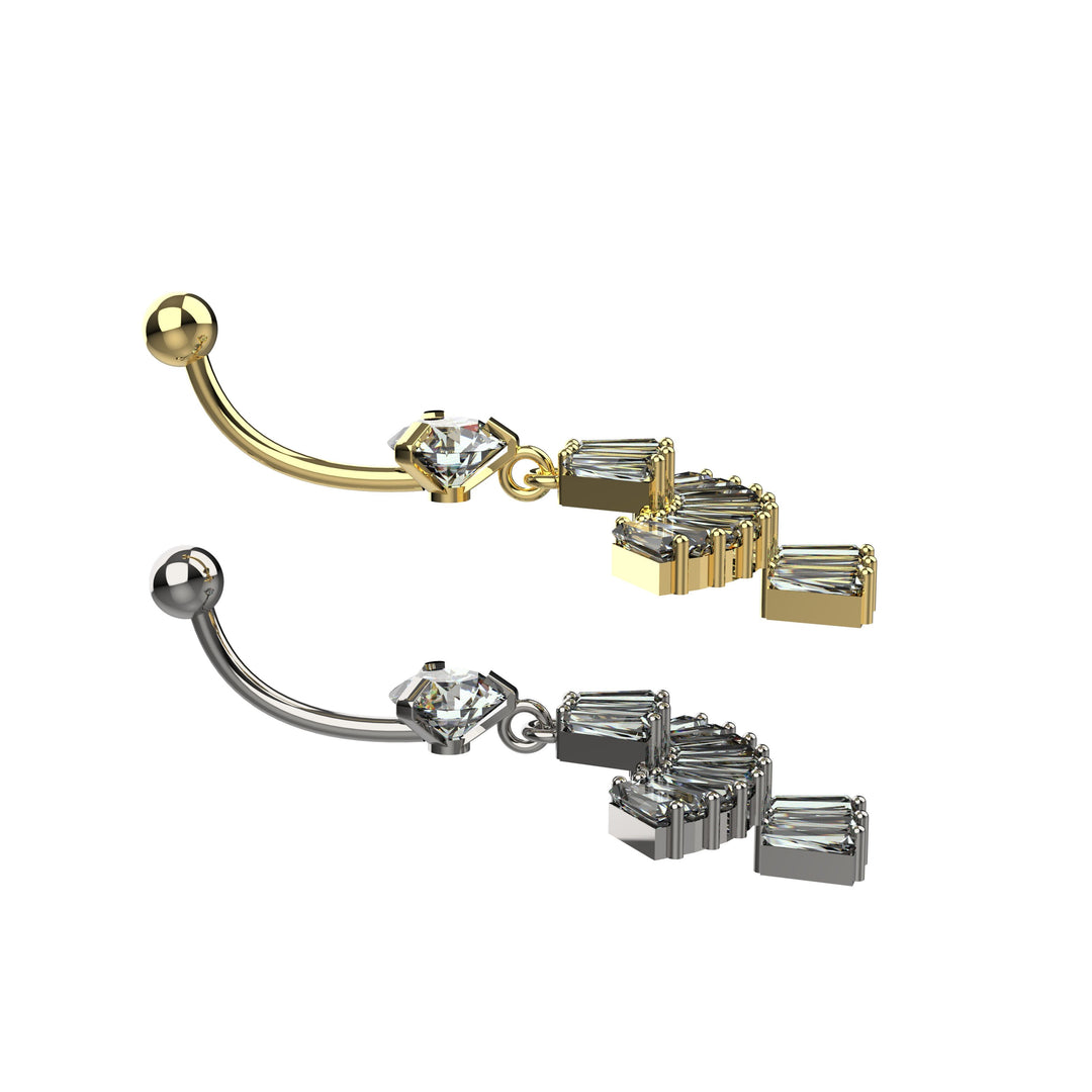 Modern belly button jewelry – floating style