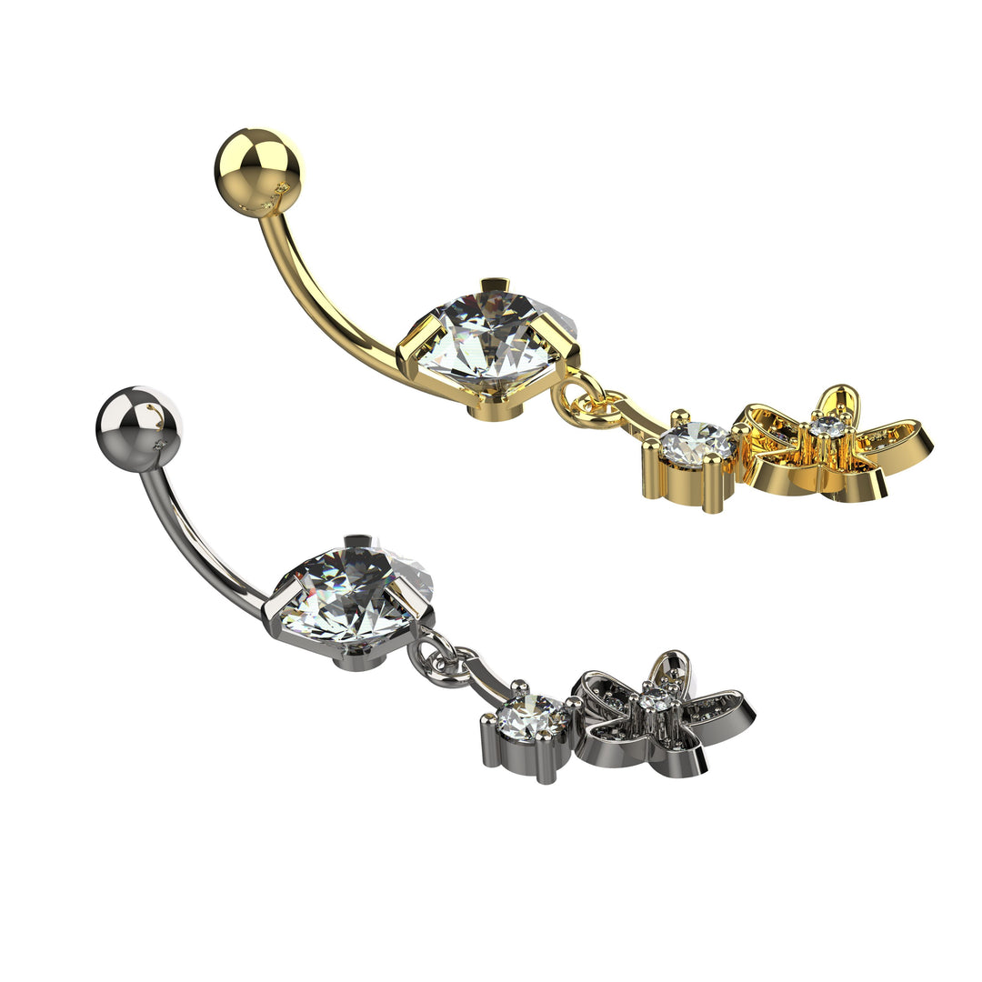 Elegant gold belly rings – minimalist navel piercing for women