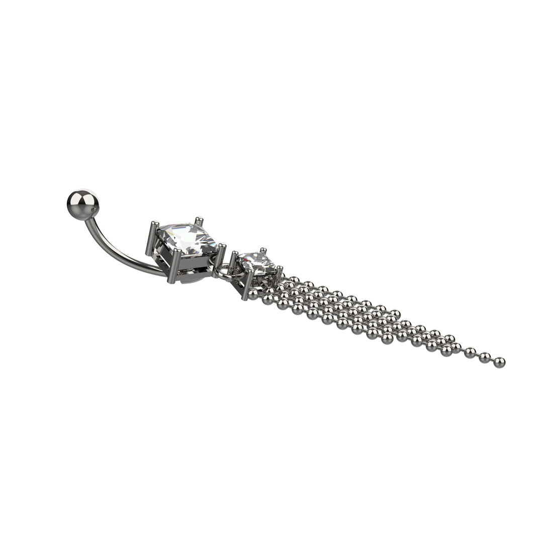 Dainty belly button rings – Belly chain navel piercing