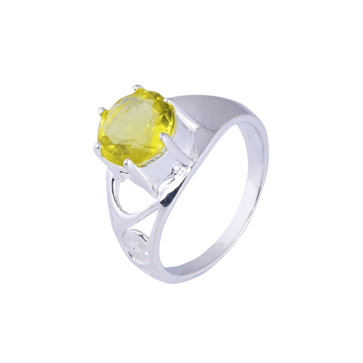 Sparkle Peridot Gems Signet Ring for Women