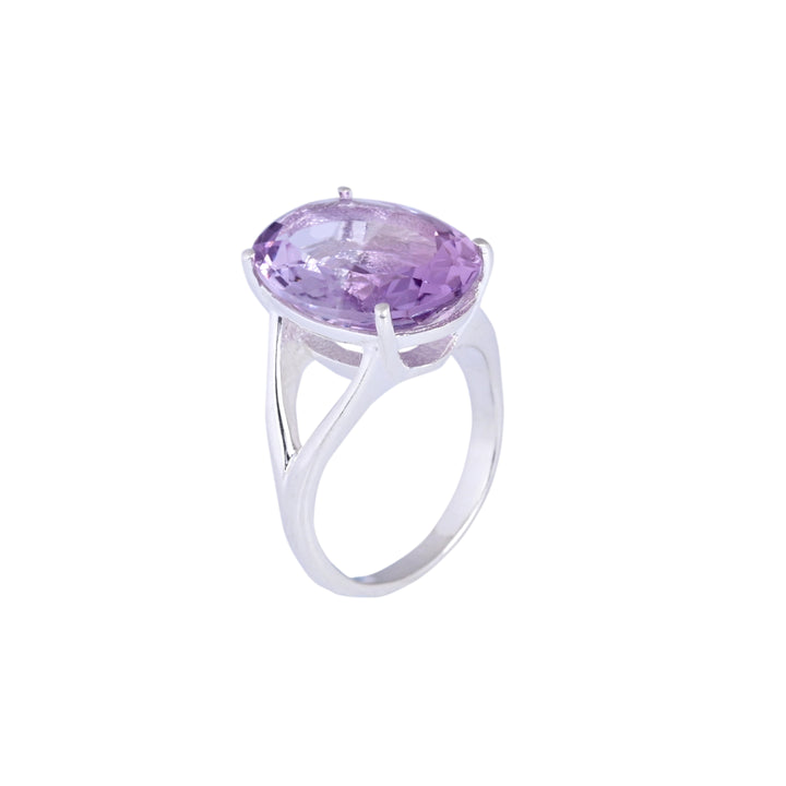 Purple Gems Dainty Solitaire Ring For Women