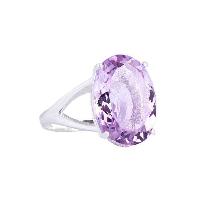 Purple Gems Dainty Solitaire Ring For Women