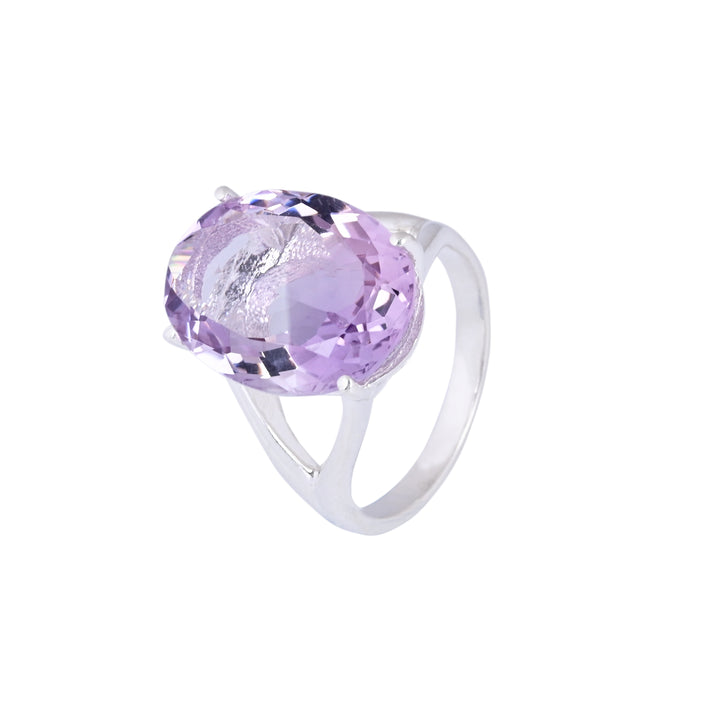 Purple Gems Dainty Solitaire Ring For Women