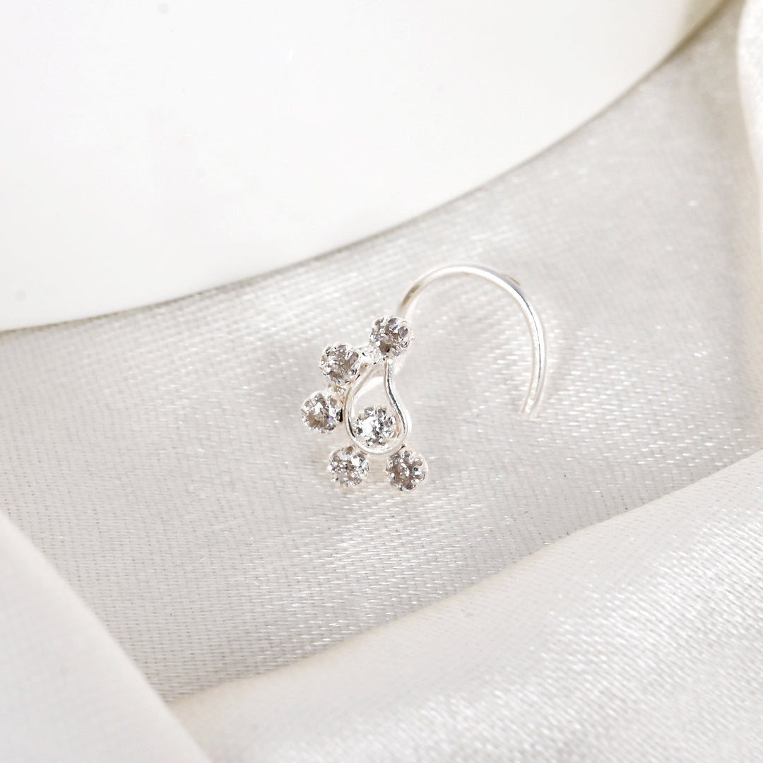 Paisley Nose Ring | Gold Corkscrew Nose Stud 20G