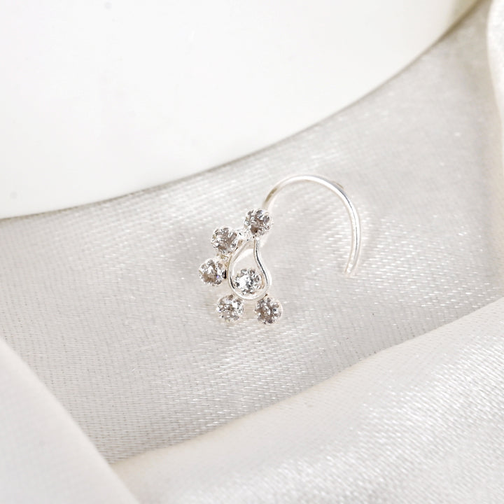Paisley Nose Ring | Gold Corkscrew Nose Stud 20G