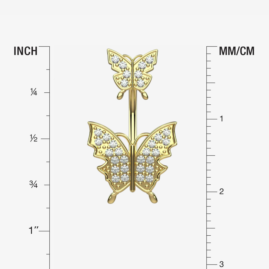 Silver & Gold Belly Ring – Perfect for Belly Button Piercing