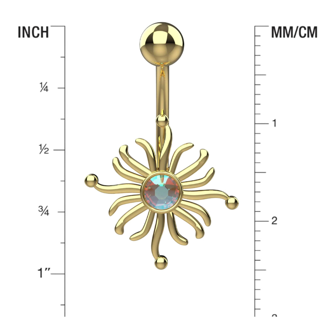 Gold Belly Ring – Dainty Navel Jewelry for Belly Button Piercing