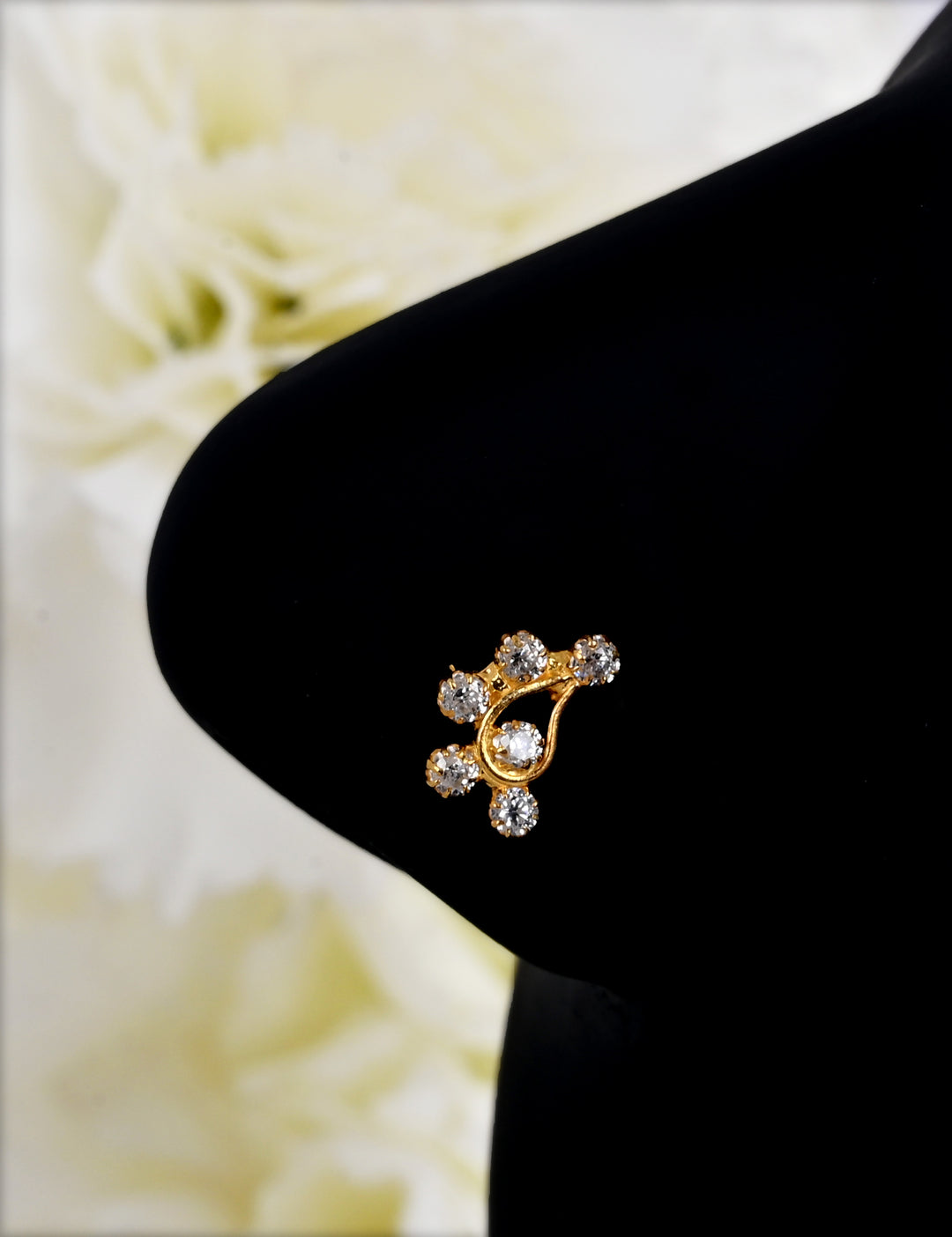 Paisley Nose Ring | Gold Corkscrew Nose Stud 20G