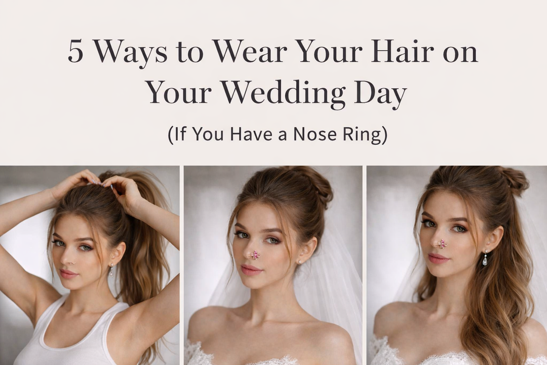 5 Ways to Wear Your Hair on Your Wedding Day (If You Have a Nose Ring)