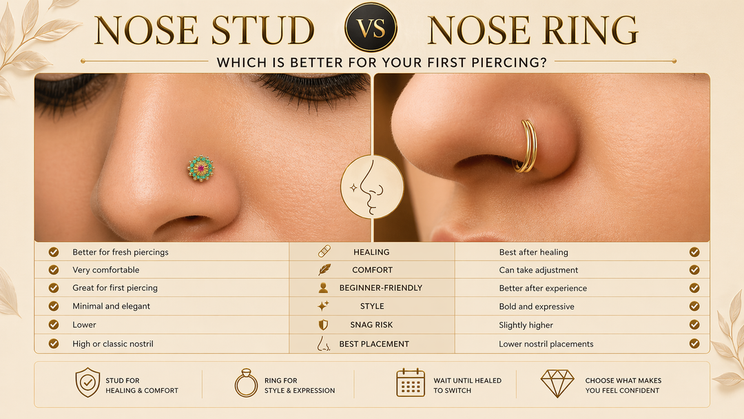 Nose Stud vs Nose Ring: Which Is Better for Your First Piercing?