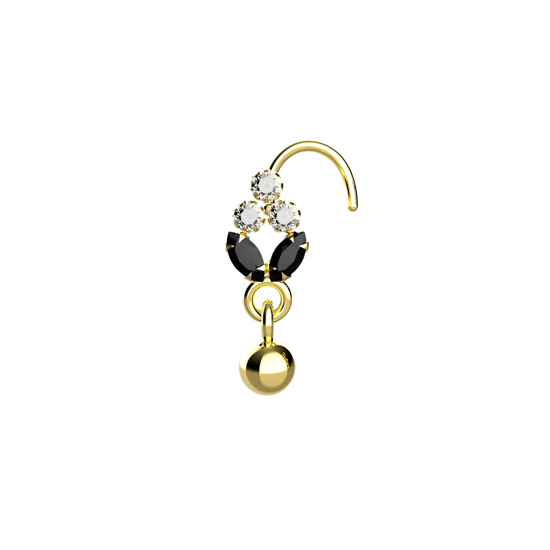 Trendy nose ring gold 14k