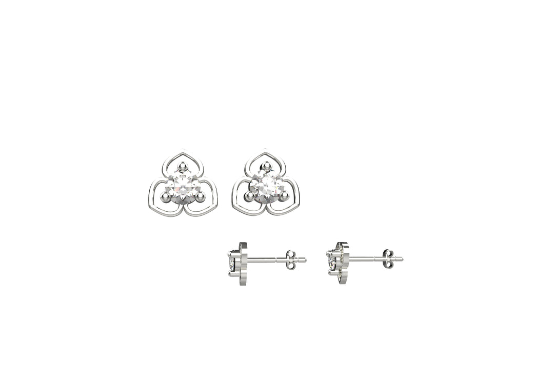Sterling Silver Flower Stud Earring Dainty Minimalist Earring