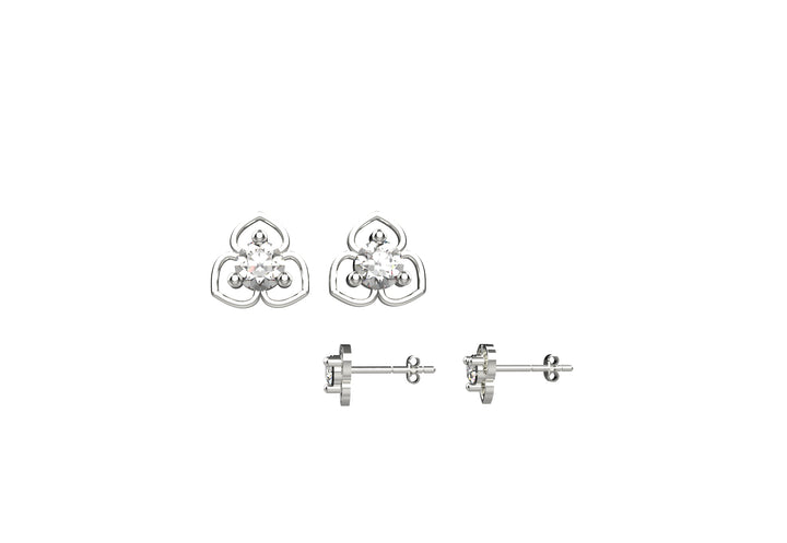 Sterling Silver Flower Stud Earring Dainty Minimalist Earring