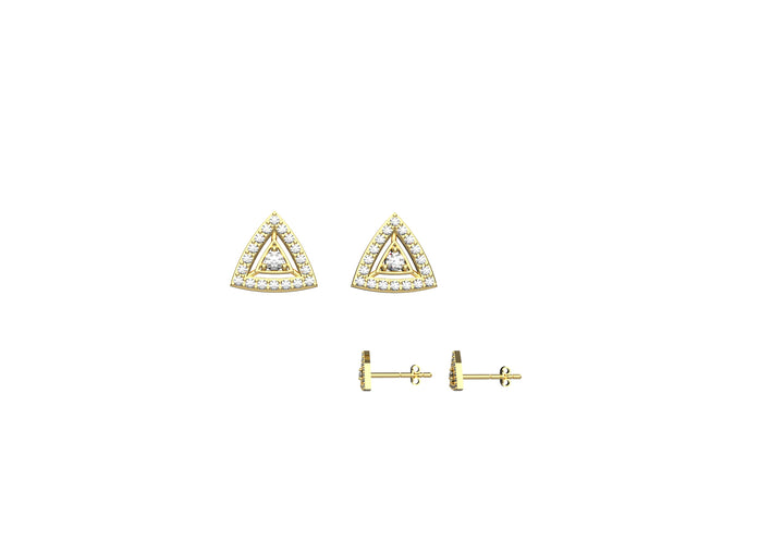 Sparkly Diamond Stud Earrings Lightweight Geometric Earrings