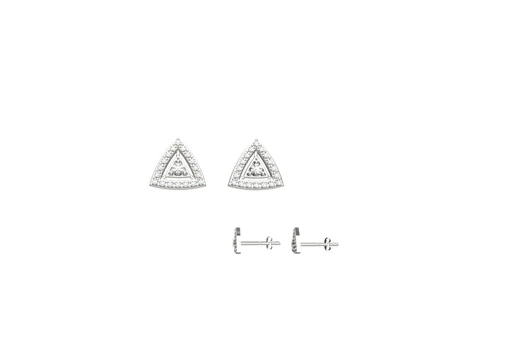 Sparkly Diamond Stud Earrings Lightweight Geometric Earrings