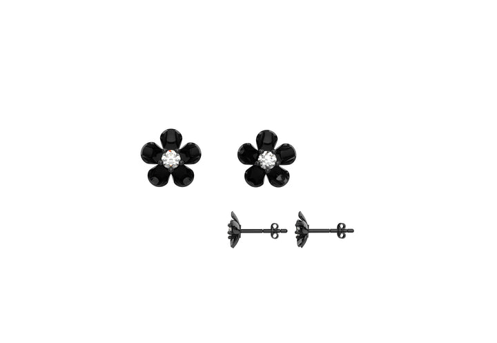 Tiny Diamond Stud Earrings Minimalist Floral Earrings