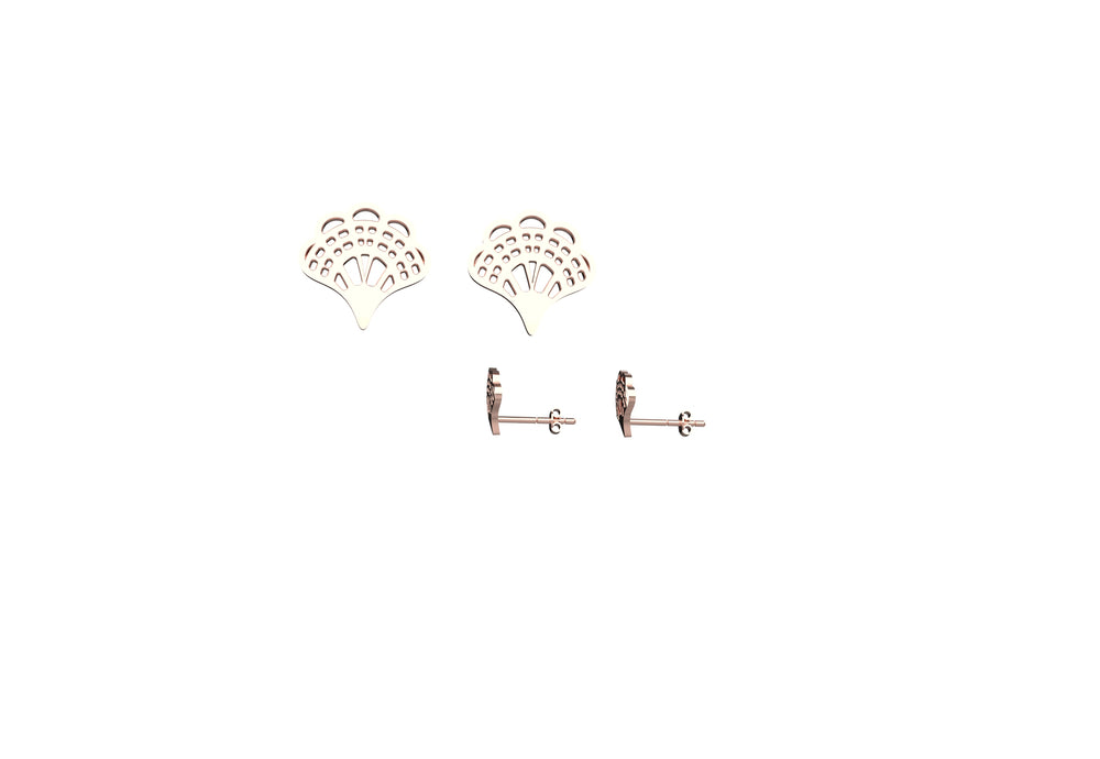 Gold seashell earrings – summer-inspired dainty studs