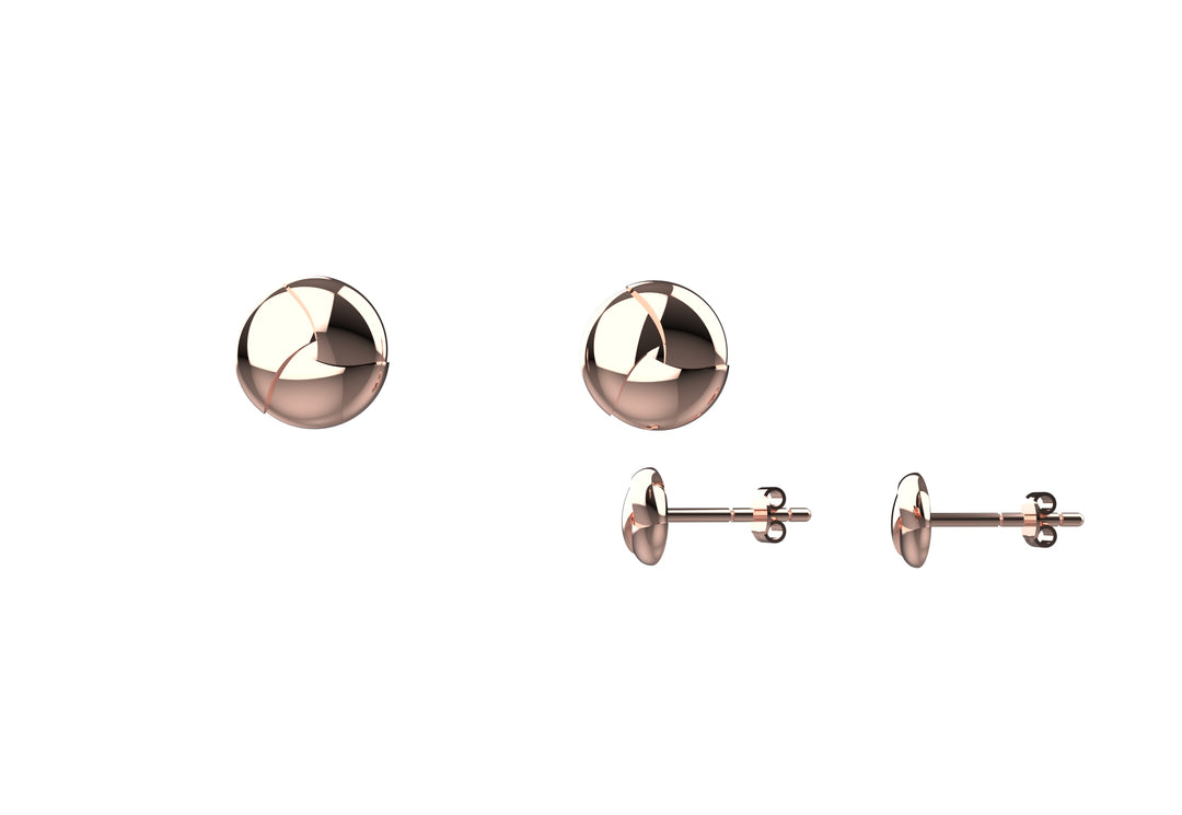 Silver and gold knot earrings – elegant ear studs
