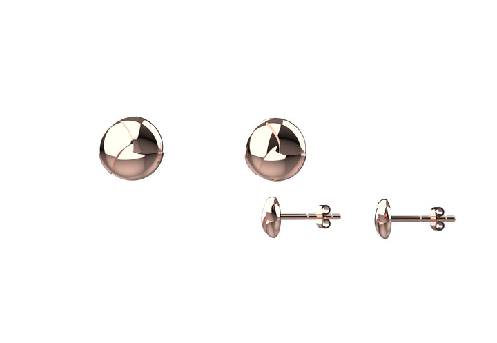 Silver and gold knot earrings – elegant ear studs