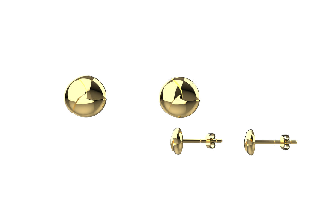 Gold knot stud earrings – minimalist jewelry design