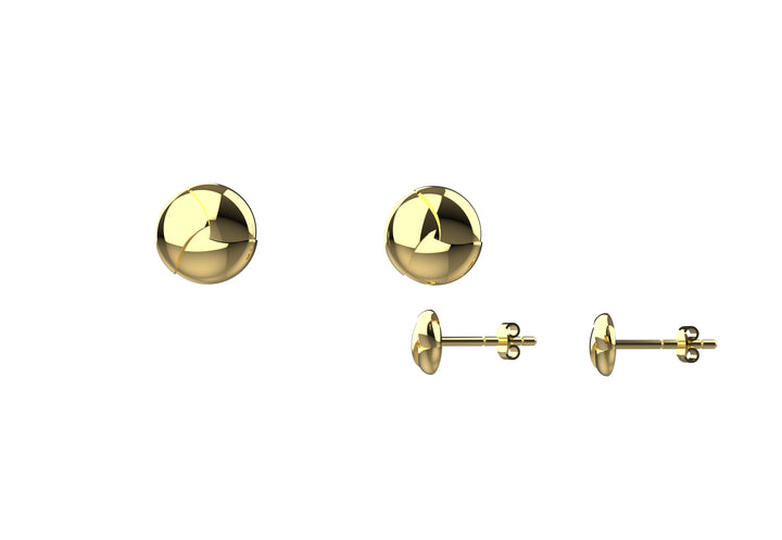 Gold knot stud earrings – minimalist jewelry design