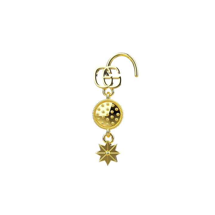 round stud gold nose ring