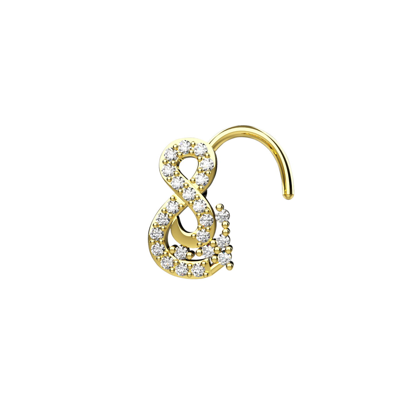 Music Note Gold Nose Stud