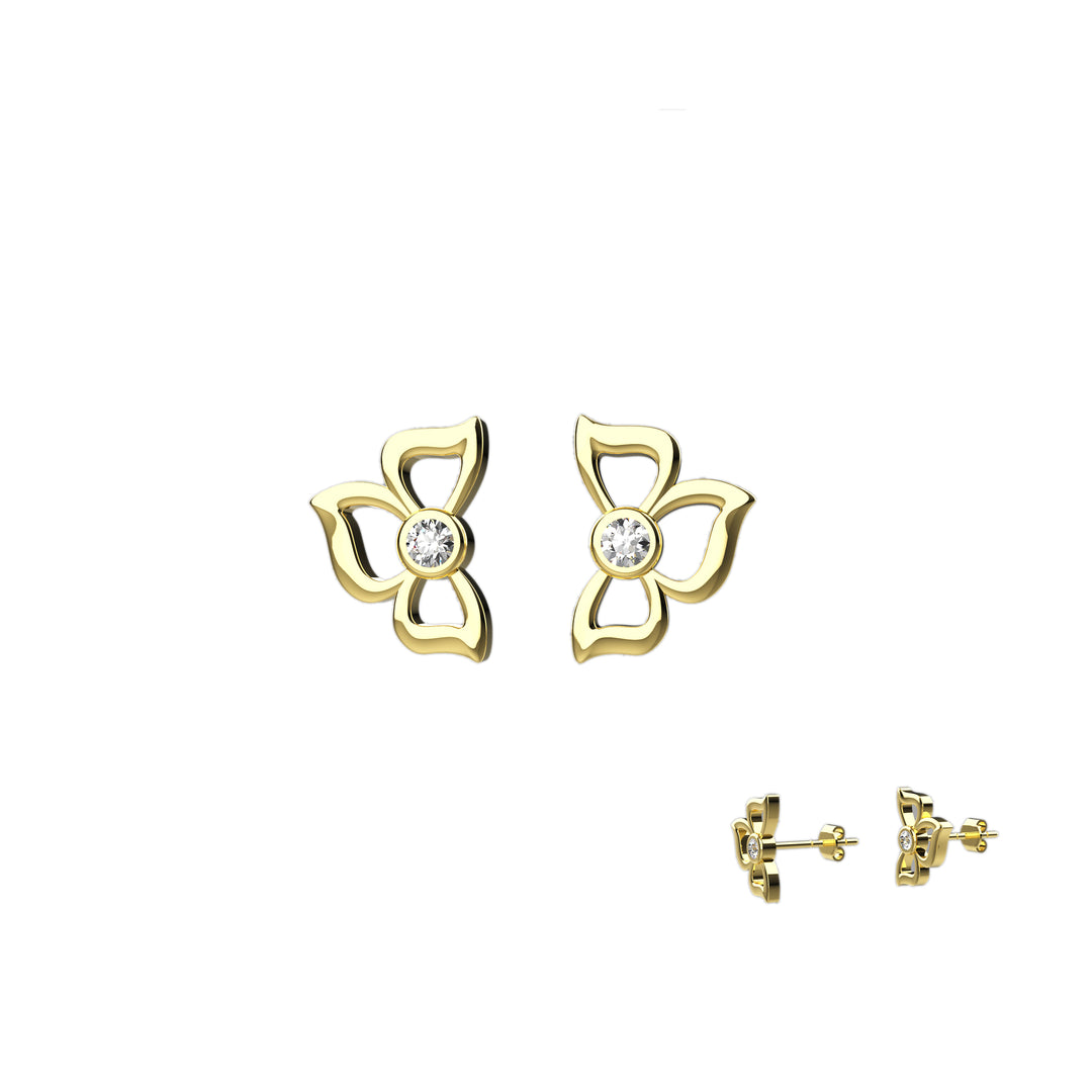 Cute flower charm earrings – dainty floral design