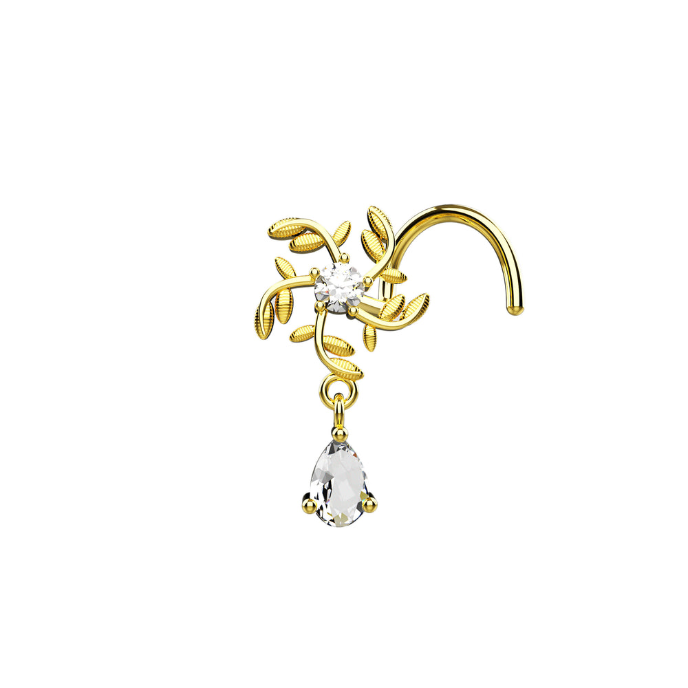 dangle nose ring stud