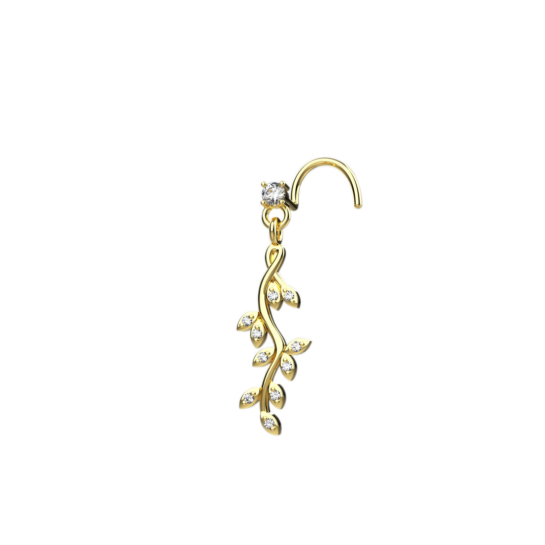 drop dangle nose ring studs