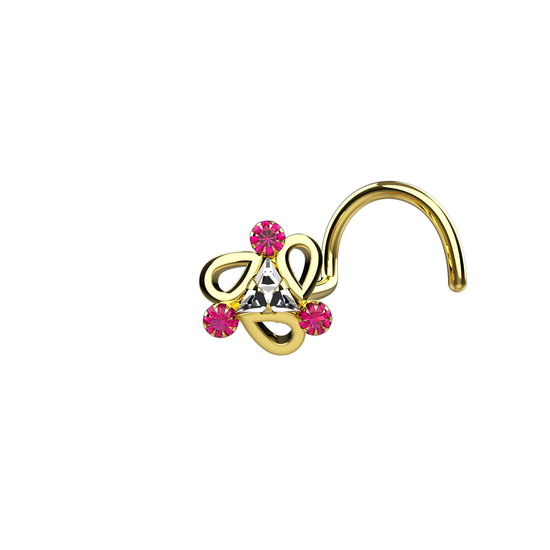 Geometric women's gold nose rings 