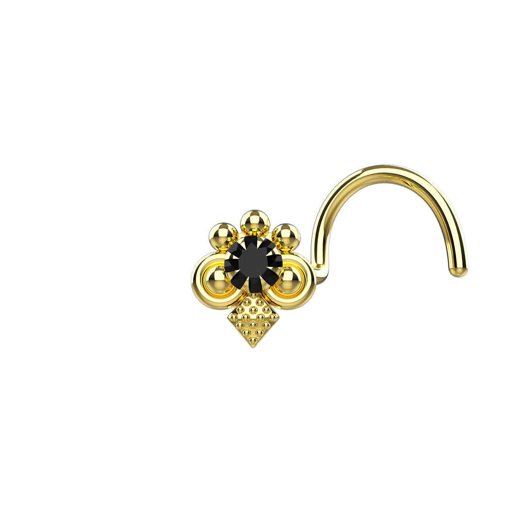 Stylish tiny gold nose stud rings