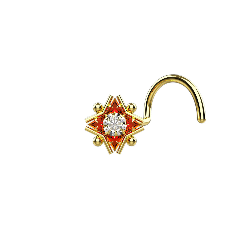 indian nose stud gold 